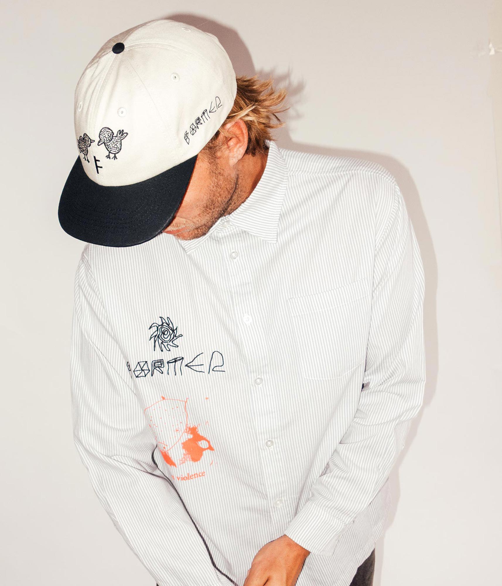 DXD REYNOLDS STRIPE LS SHIRT // GREY – FORMER MERCHANDISE