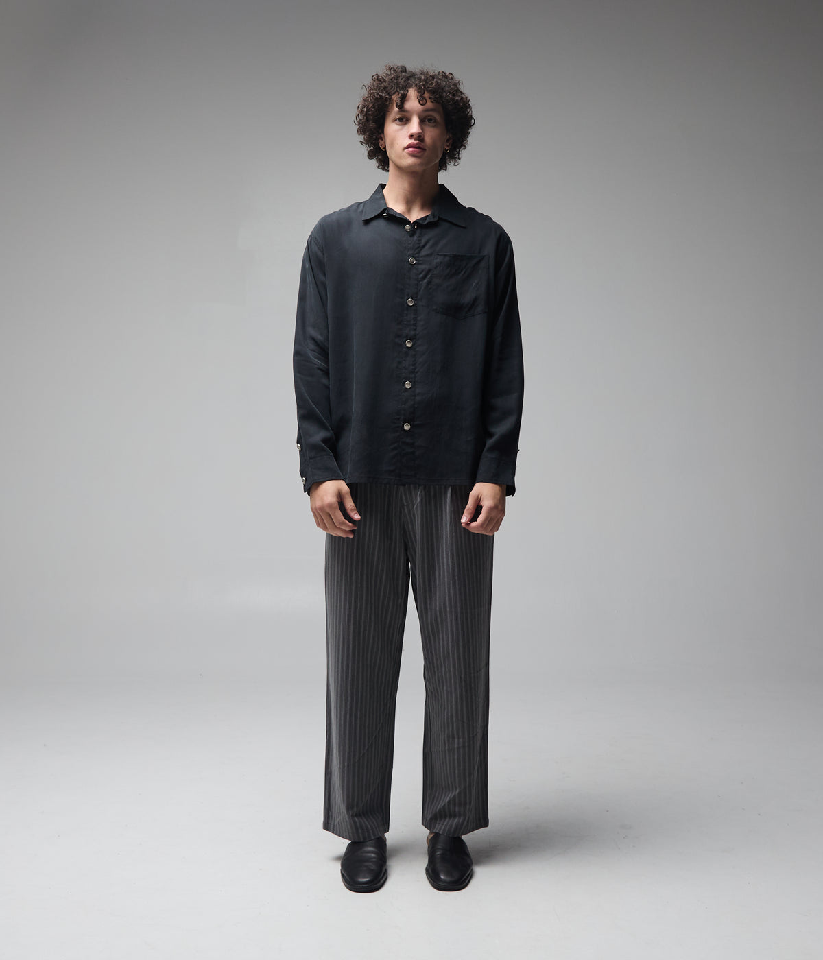 VIVIAN ILLUSION LS SHIRT // BLACK