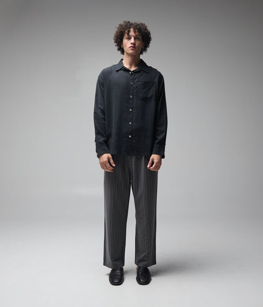 VIVIAN ILLUSION LS SHIRT // BLACK