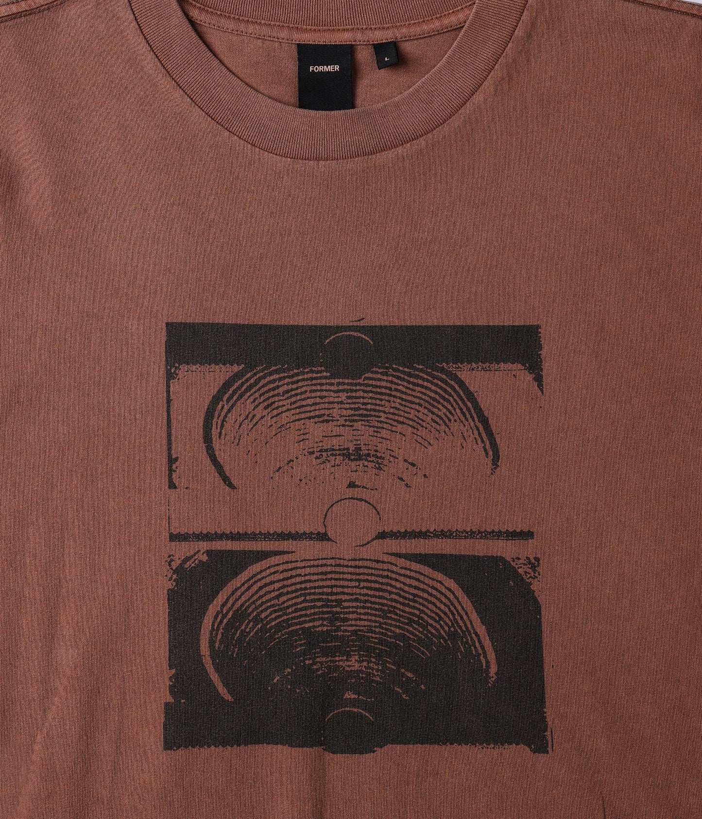 FORMER Crux Overdye T-Shirt in WASHED BARK - Origin Collection