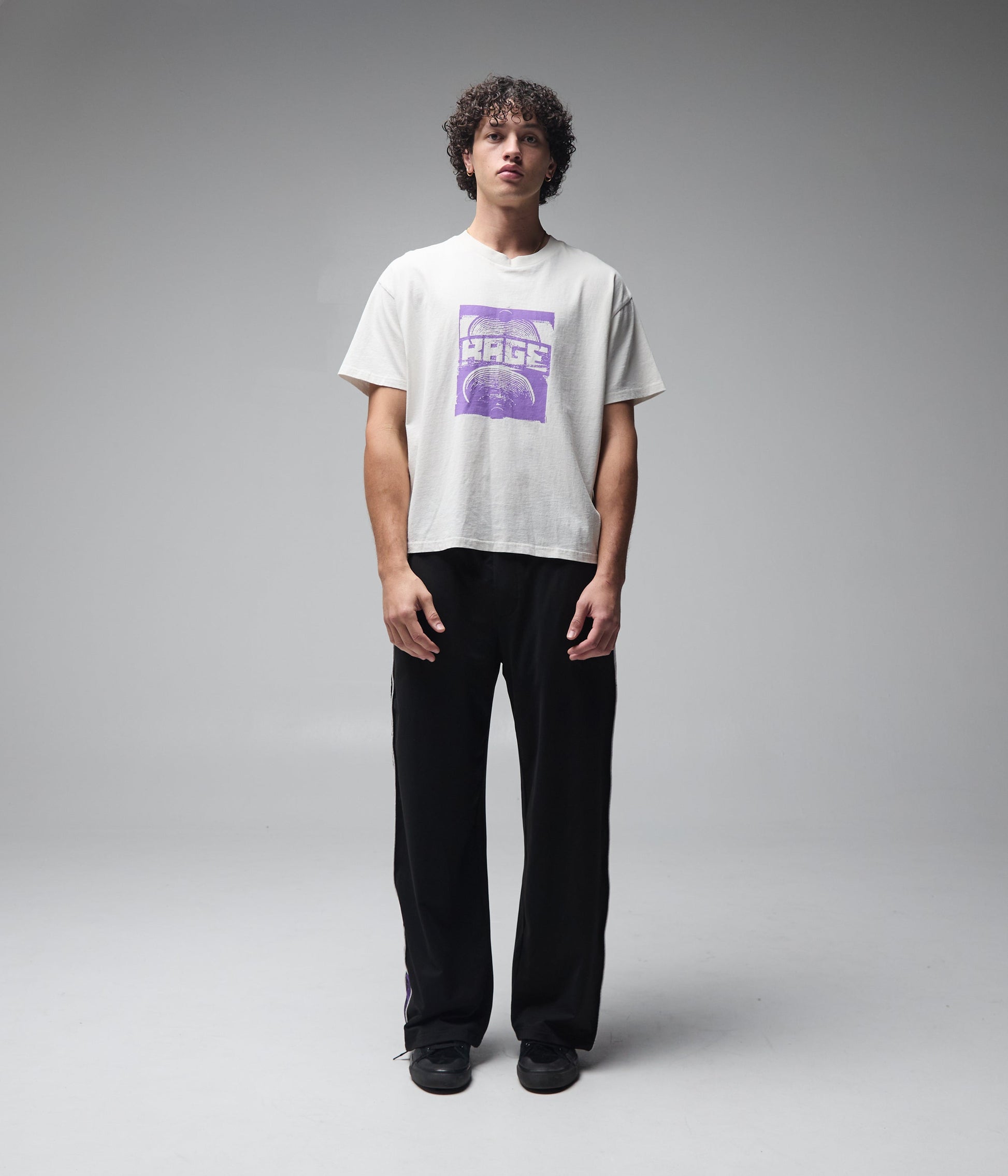 FORMER Corp Boxy T-shirt in Bone - FORMER x RAGE Collection