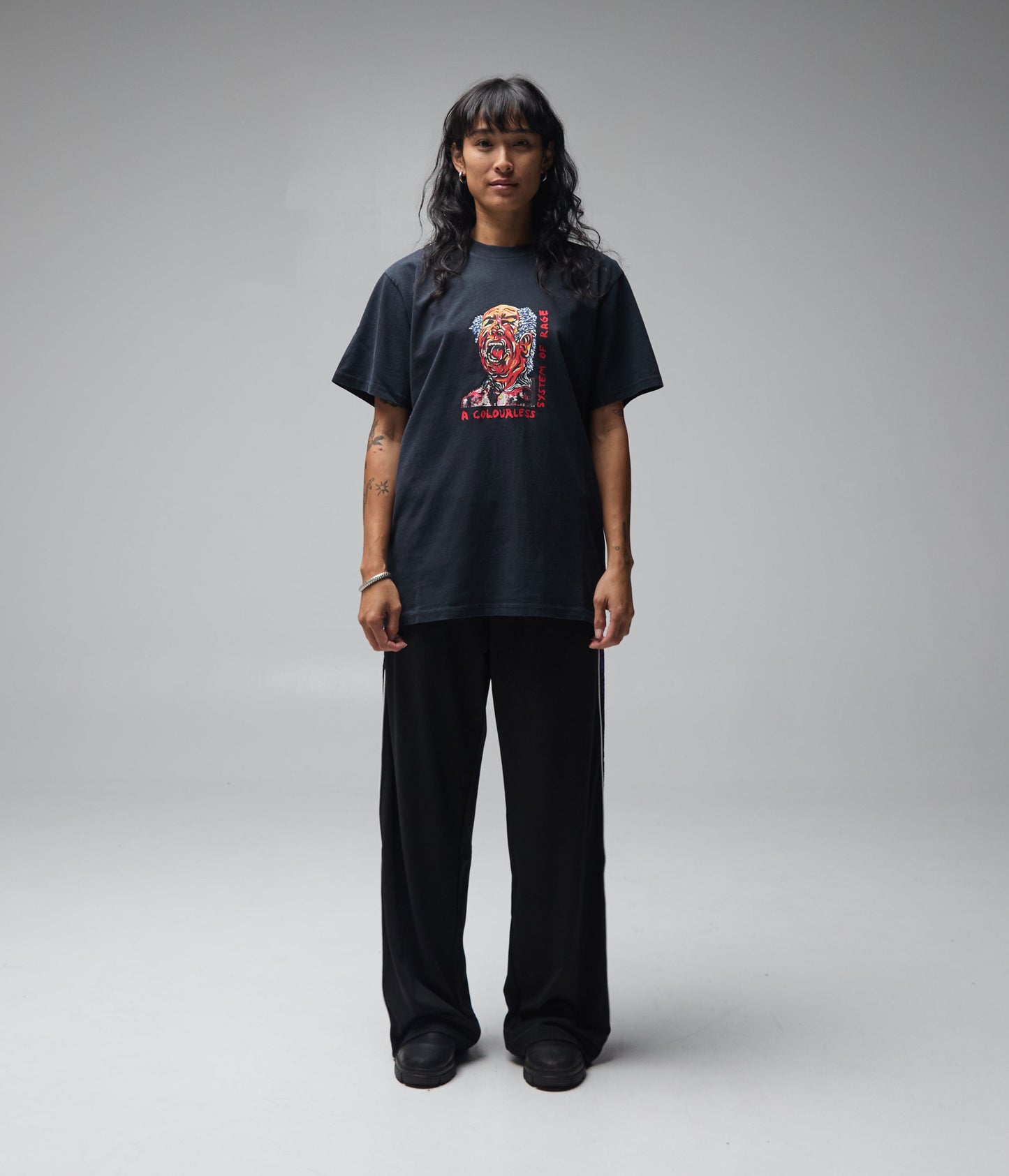 FORMER Colourless Clown T-shirt in Merch Black - FORMER x RAGE Collection