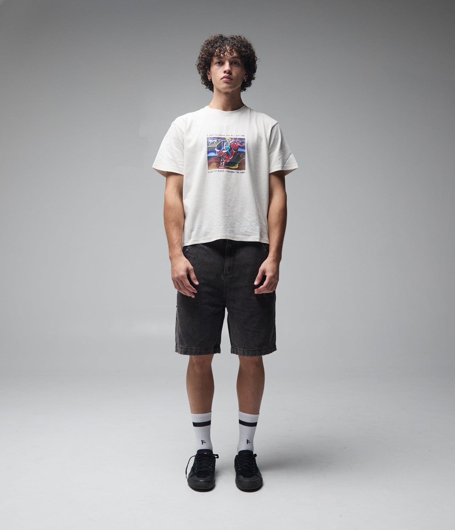 FORMER Rodeo Shrunken T-shirt in Bone - FORMER x RAGE Collection