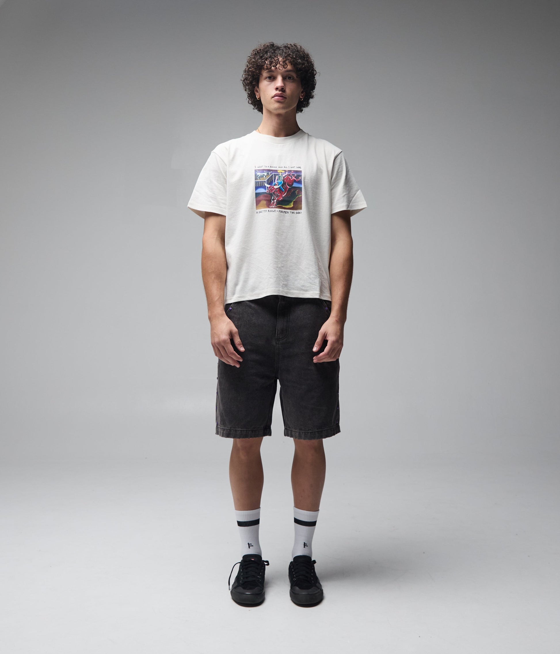 FORMER Rodeo Shrunken T-shirt in Bone - FORMER x RAGE Collection