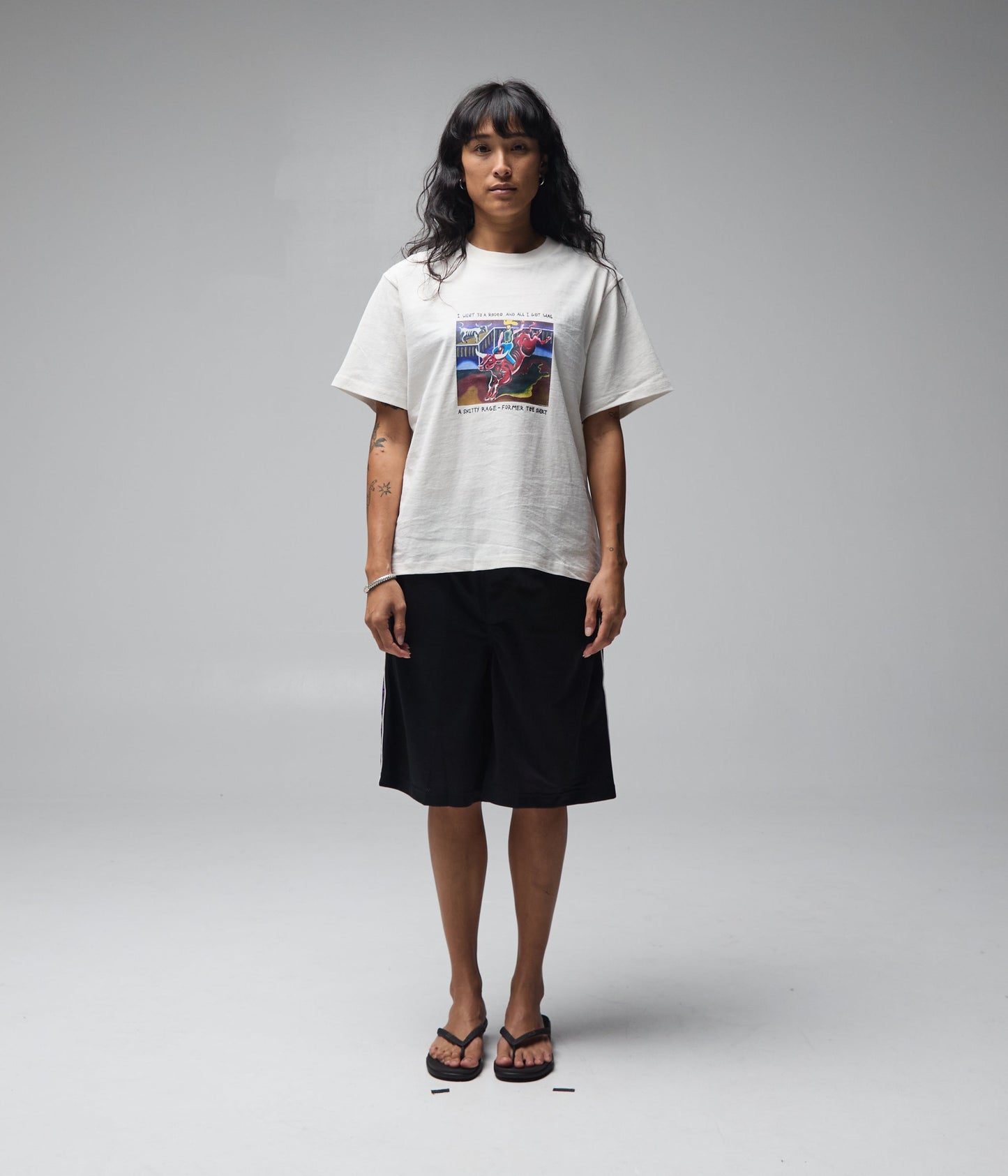 FORMER Rodeo Shrunken T-shirt in Bone - FORMER x RAGE Collection