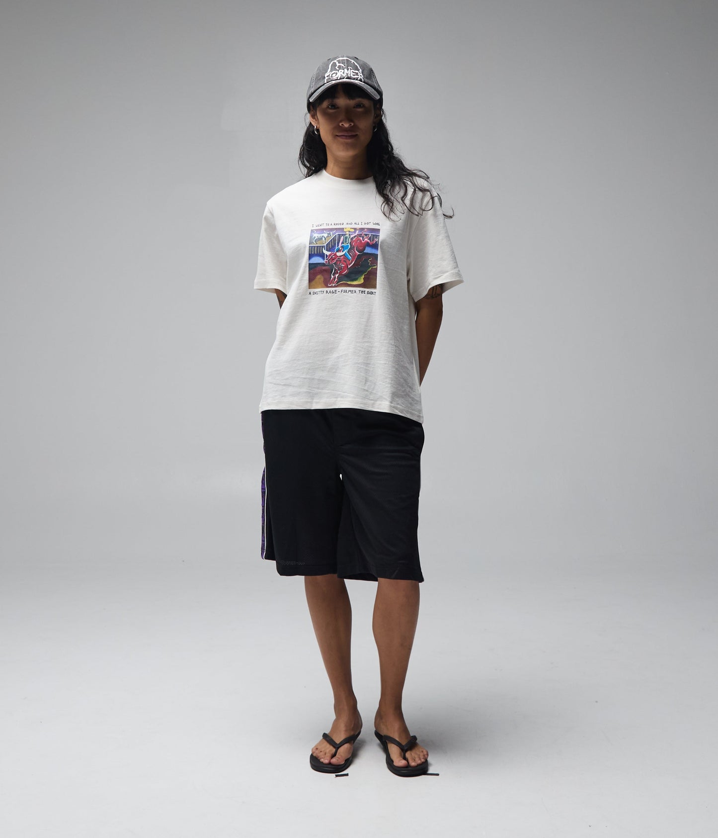 FORMER Rodeo Shrunken T-shirt in Bone - FORMER x RAGE Collection