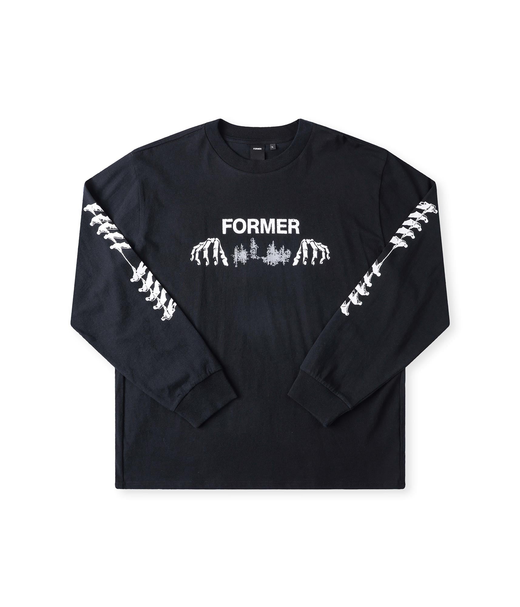FORMER Engineered LS T-Shirt in BLACK
