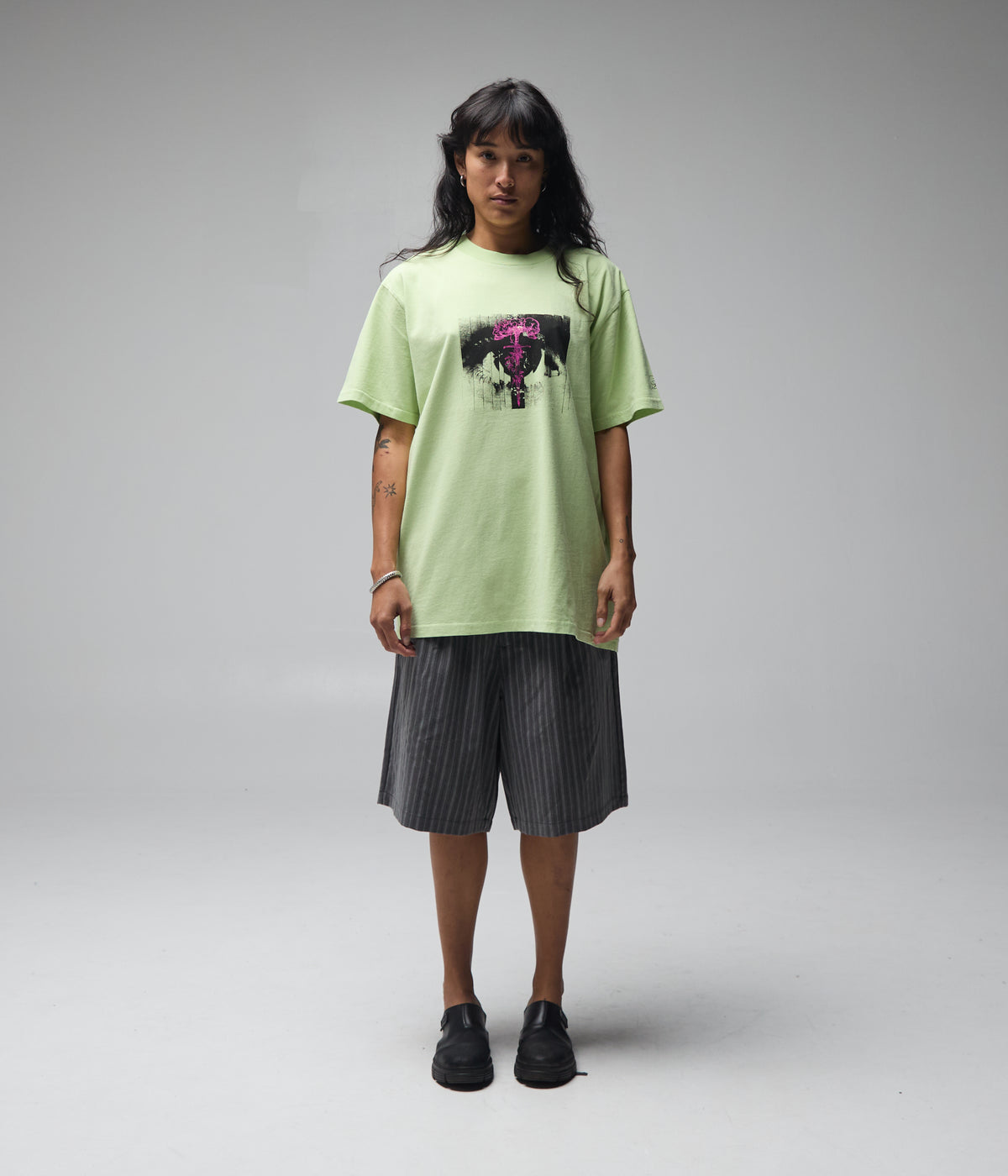 SHATTERED T-SHIRT // MERCH LIME