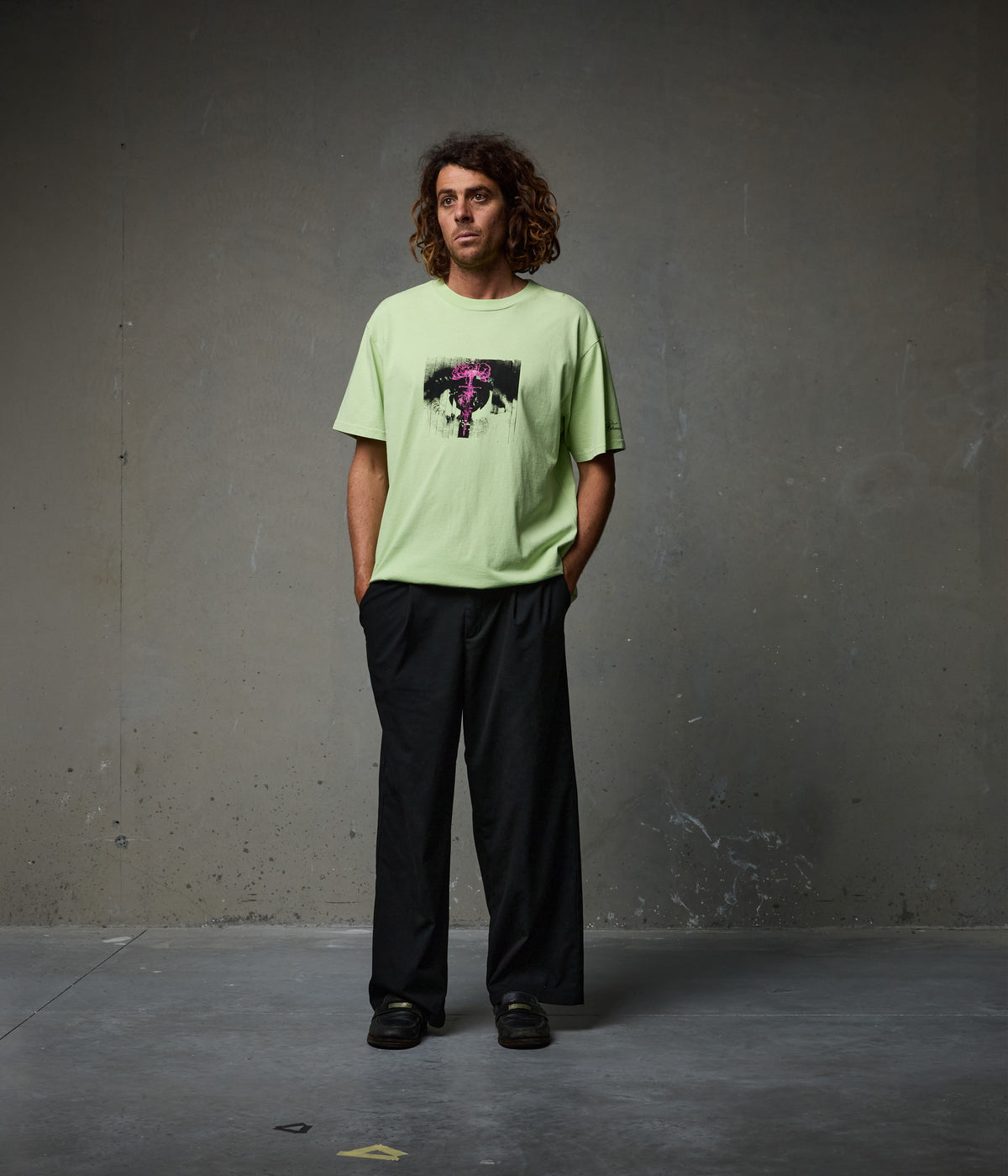 SHATTERED T-SHIRT // MERCH LIME