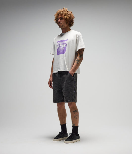 FORMER Studded Denim 21" Walkshort in Washed Black - FORMER x RAGE Collection