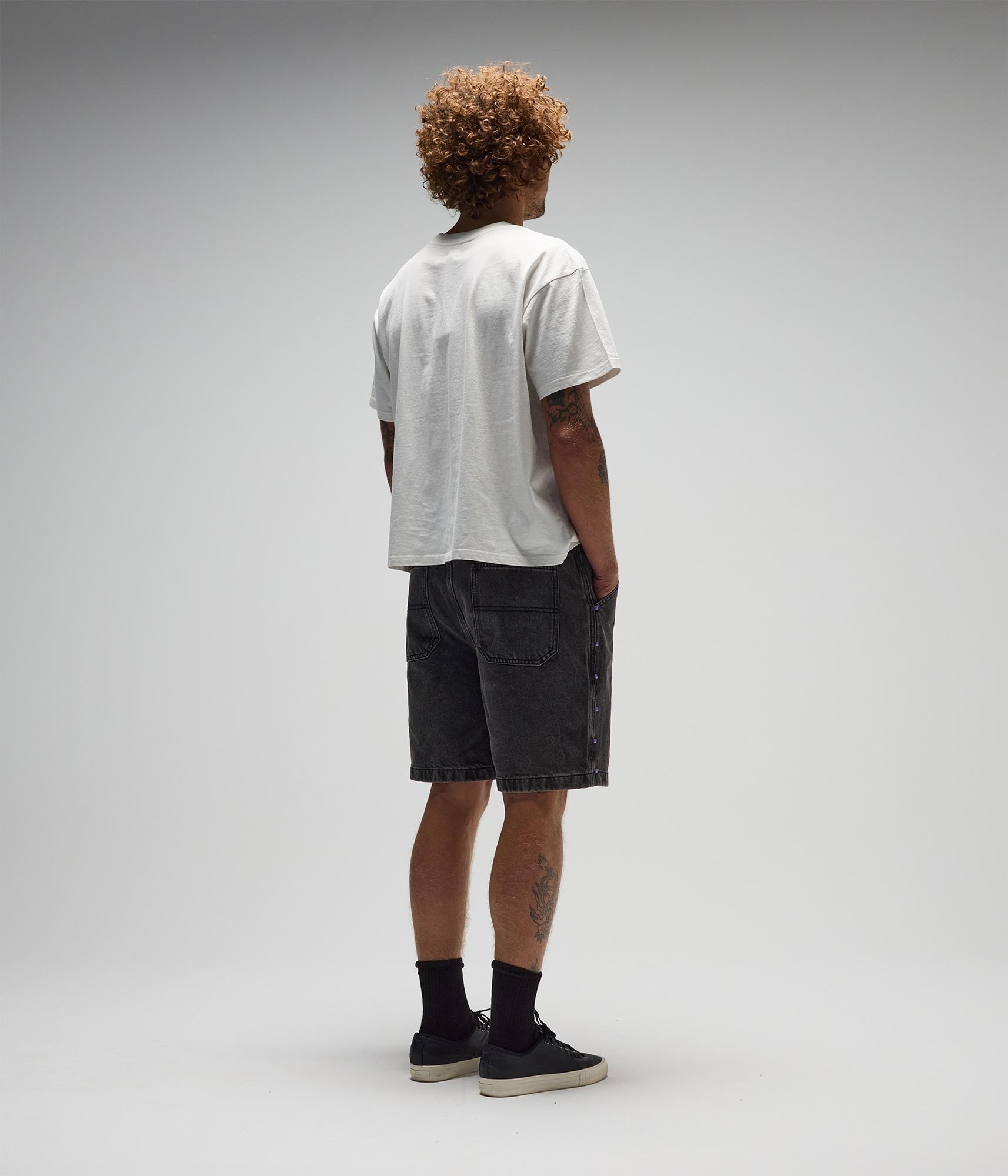 FORMER Studded Denim 21" Walkshort in Washed Black - FORMER x RAGE Collection