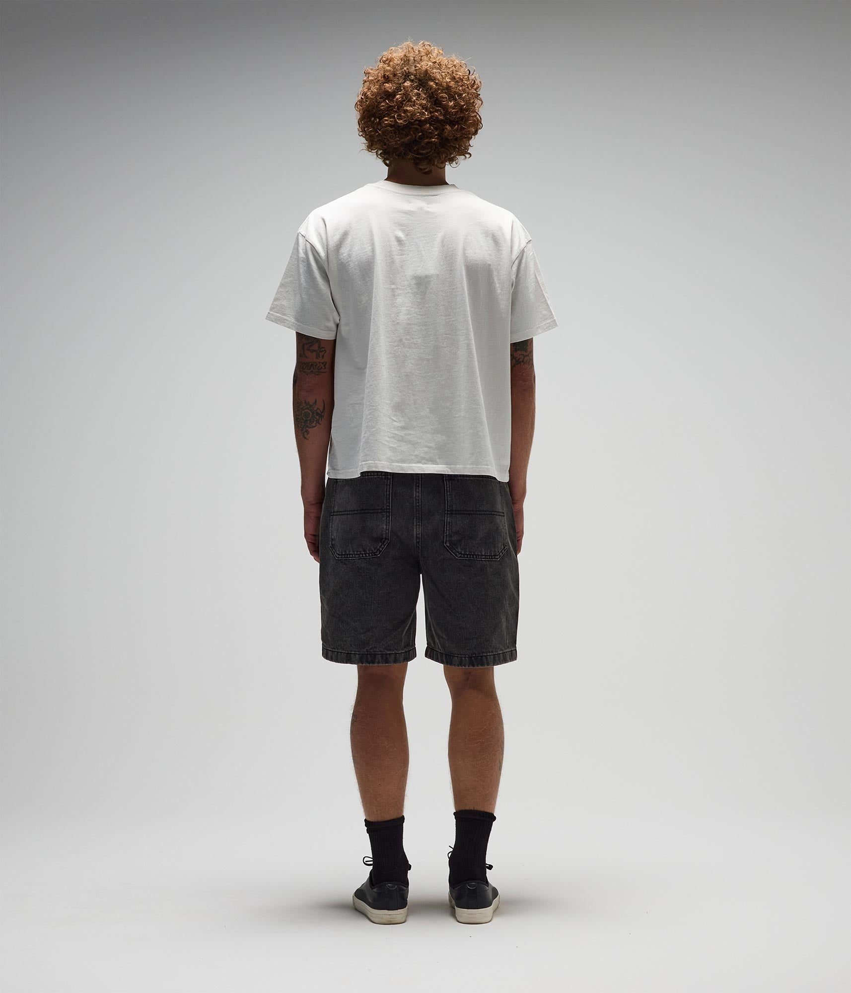 FORMER Studded Denim 21" Walkshort in Washed Black - FORMER x RAGE Collection