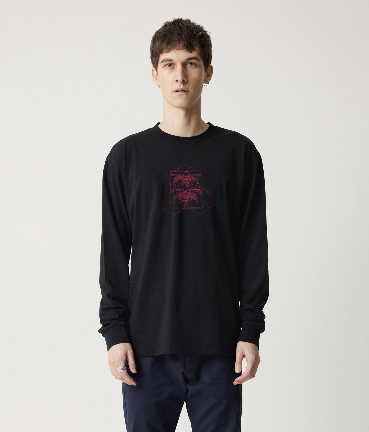 MASHED LS T-SHIRT // BLACK