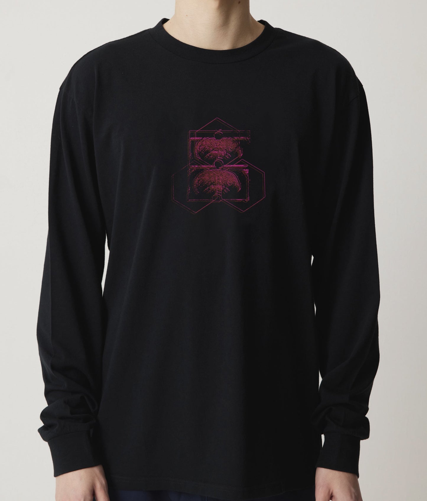 MASHED LS T-SHIRT // BLACK