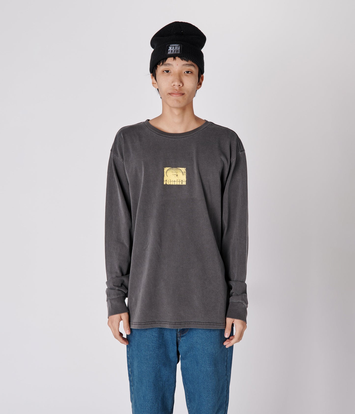 ALLEVIATION LS T-SHIRT // WASHED BLACK