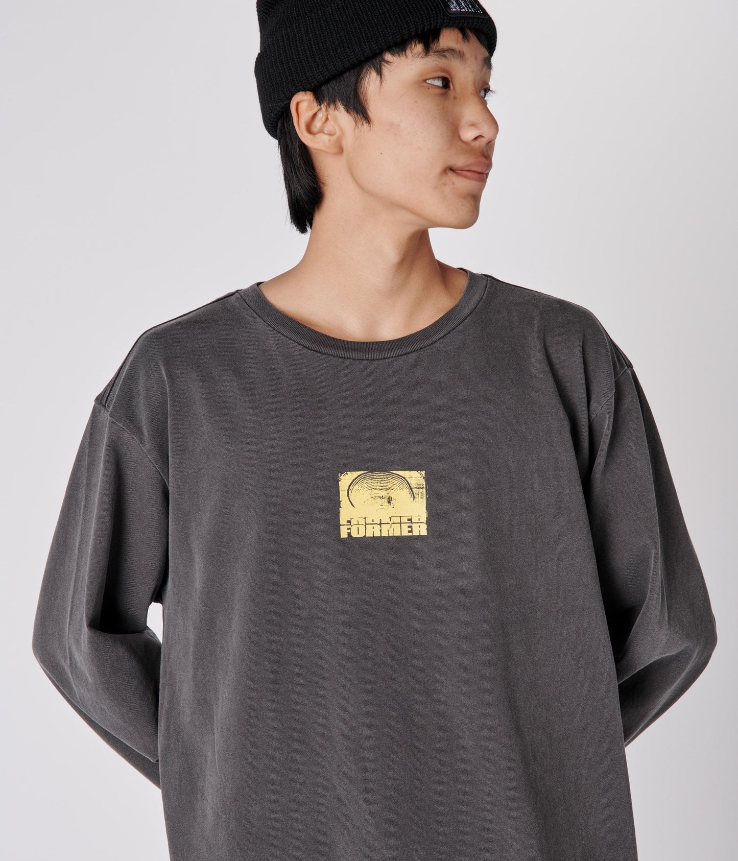 ALLEVIATION LS T-SHIRT // WASHED BLACK