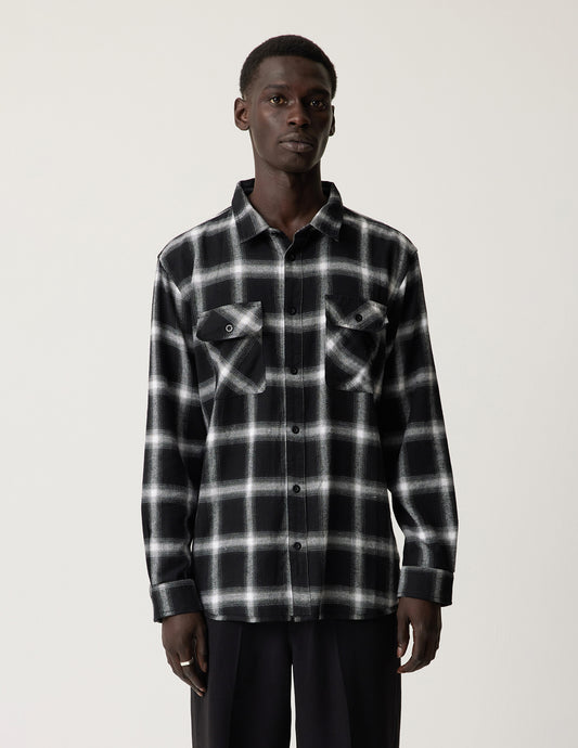 'Vivian Check L/S Shirt' Black