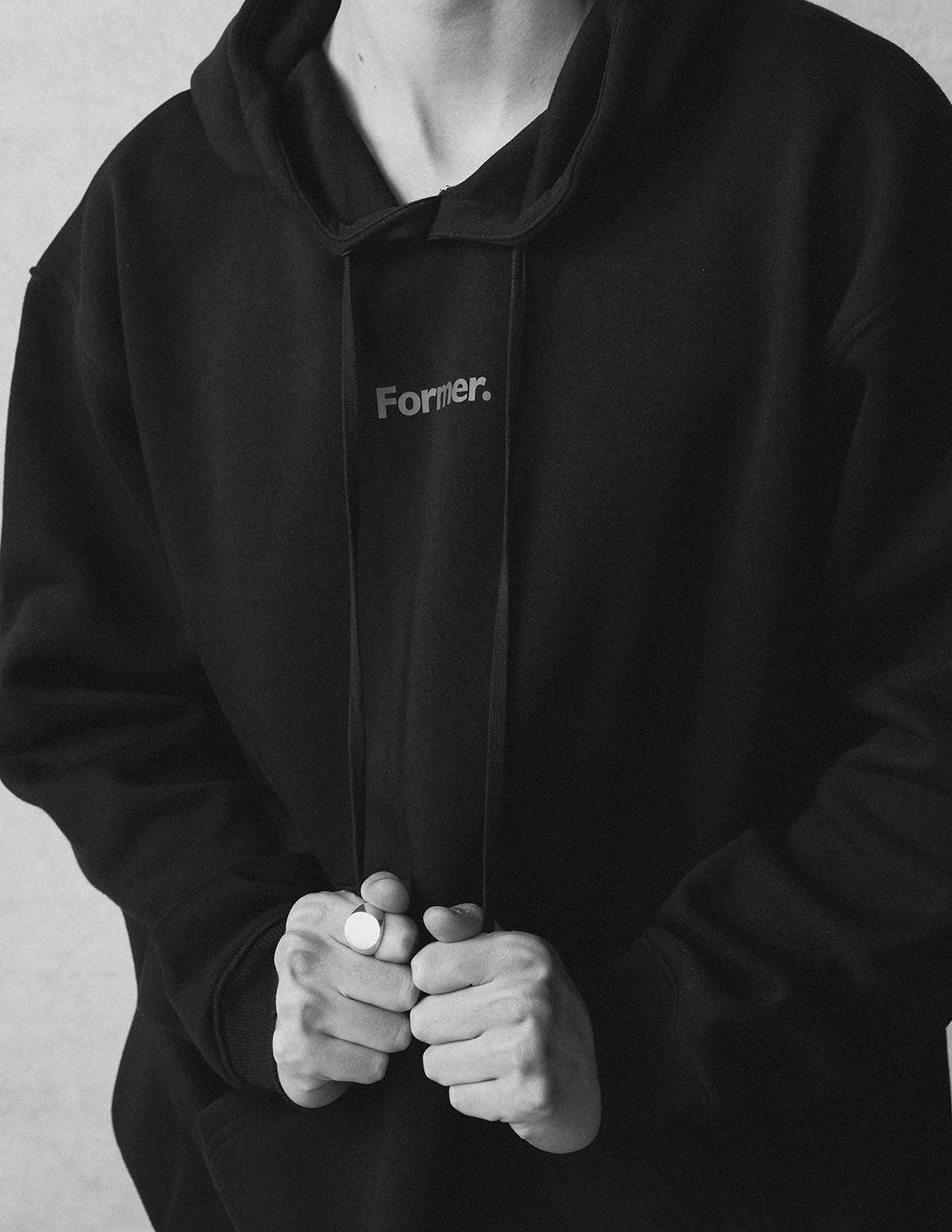 'Reaction Hoodie' Black