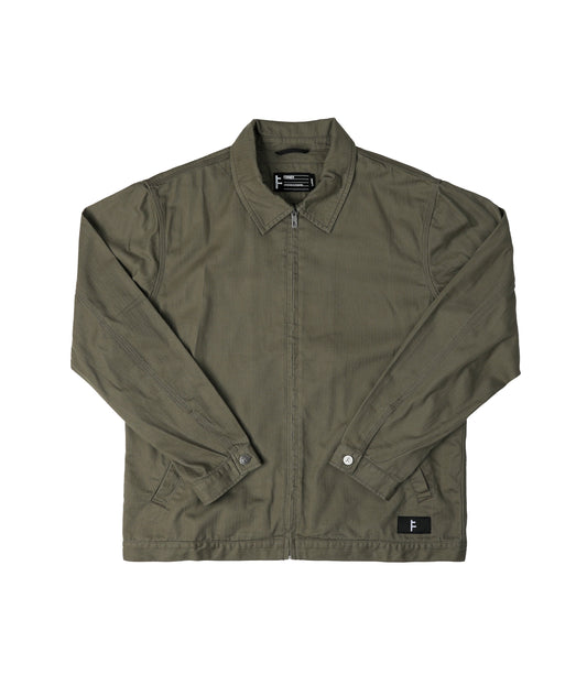 DISTEND HERRINGBONE JACKET // ARMY