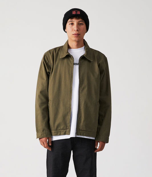 DISTEND HERRINGBONE JACKET // ARMY