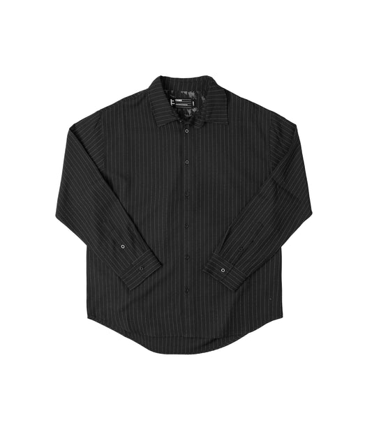 VIVIAN STRIPE LS SHIRT // BLACK