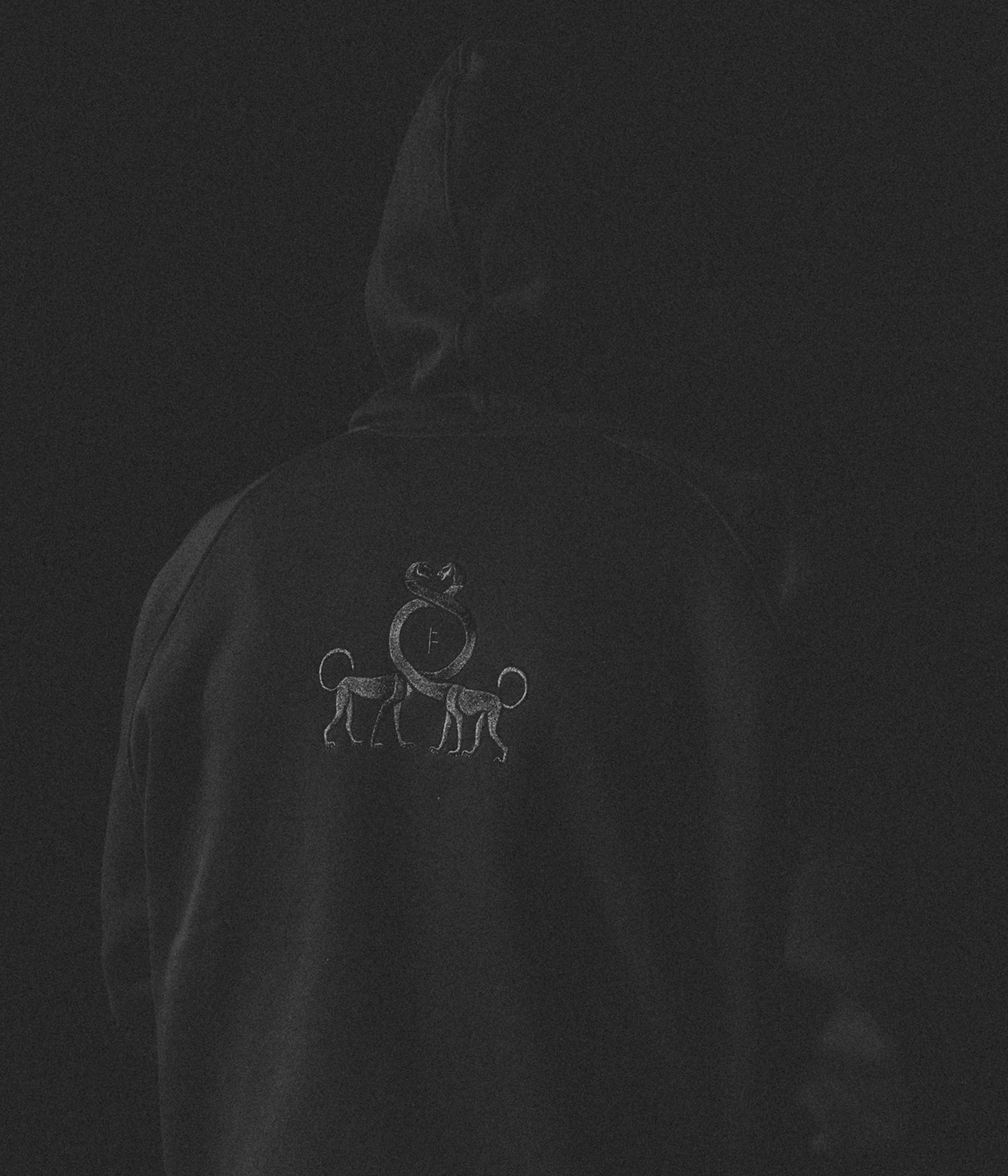 BASTET ZIP HOOD // BLACK