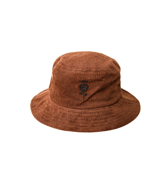 ROSE BUCKET HAT // BROWN