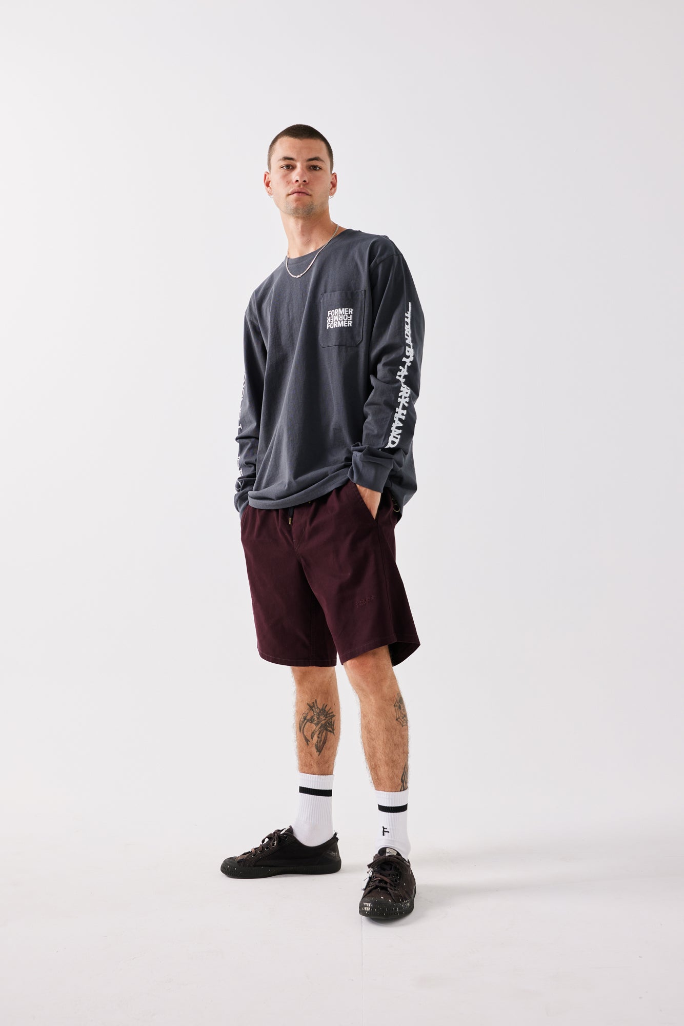 PRAYER WALKSHORT // BURGUNDY