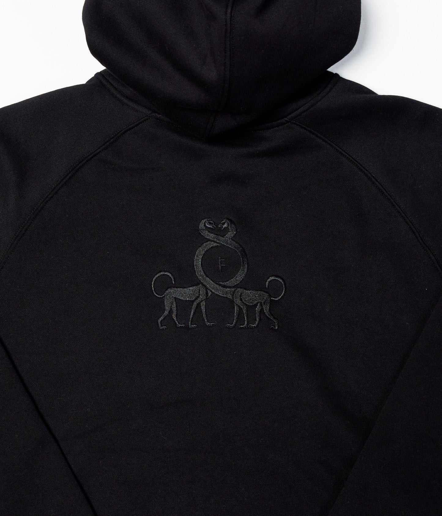 BASTET ZIP HOOD // BLACK