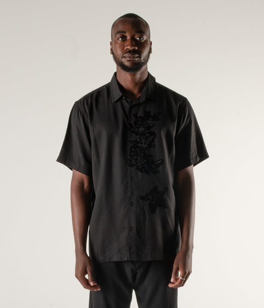 VIVIAN LILY SS SHIRT // BLACK