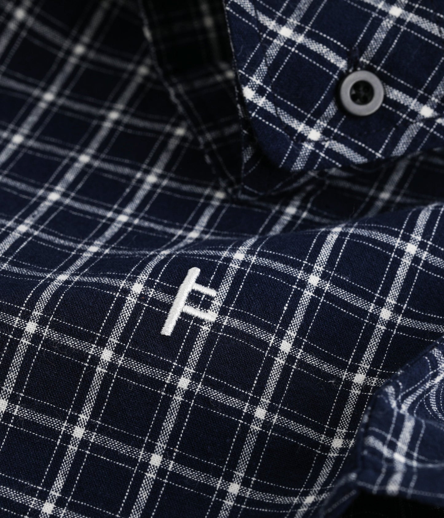 VIVIAN CHECK LS SHIRT // NAVY