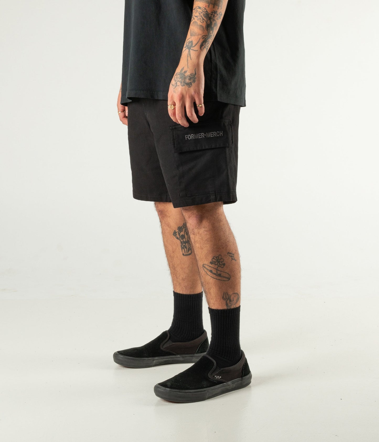 PRAYER CARGO WALKSHORT // BLACK