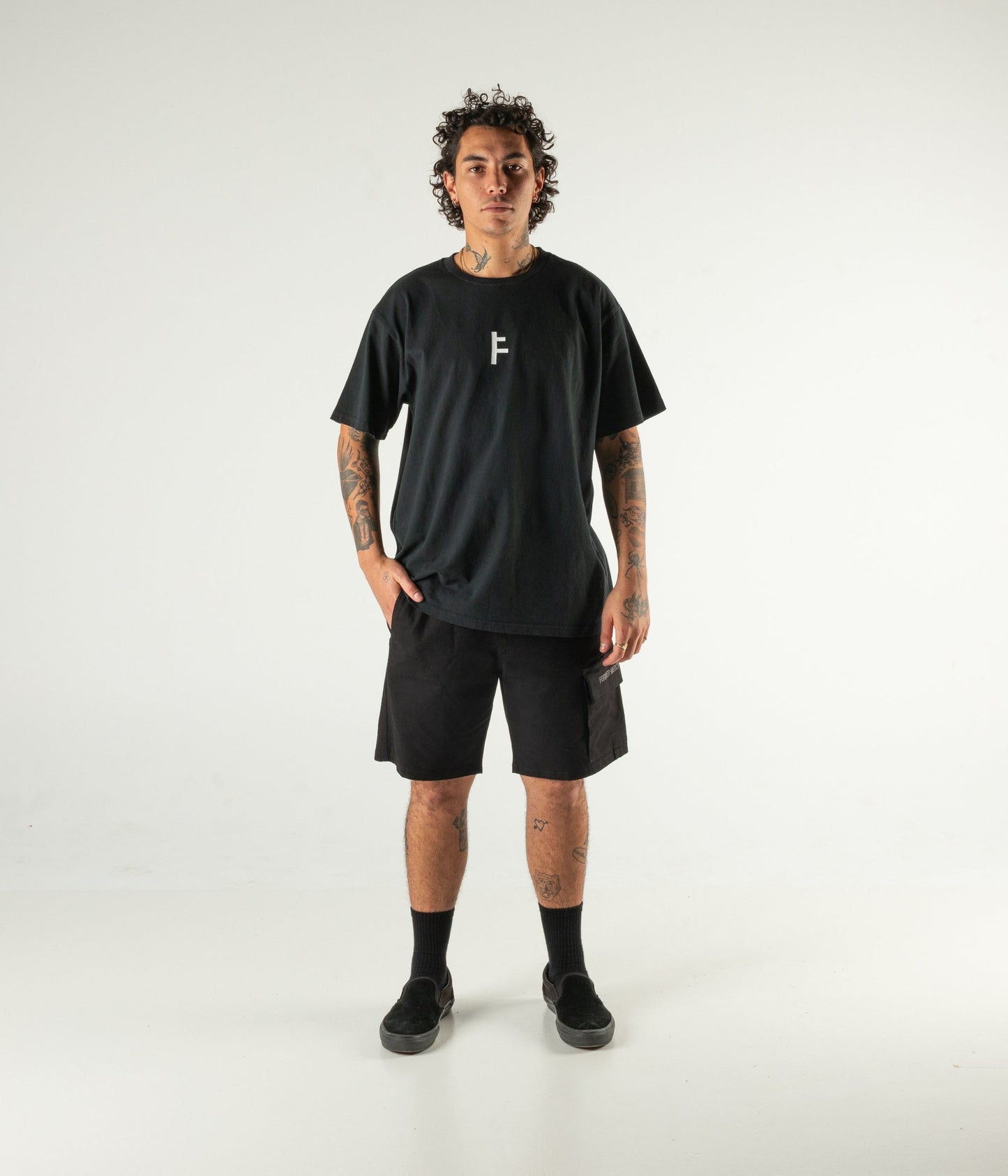 PRAYER CARGO WALKSHORT // BLACK