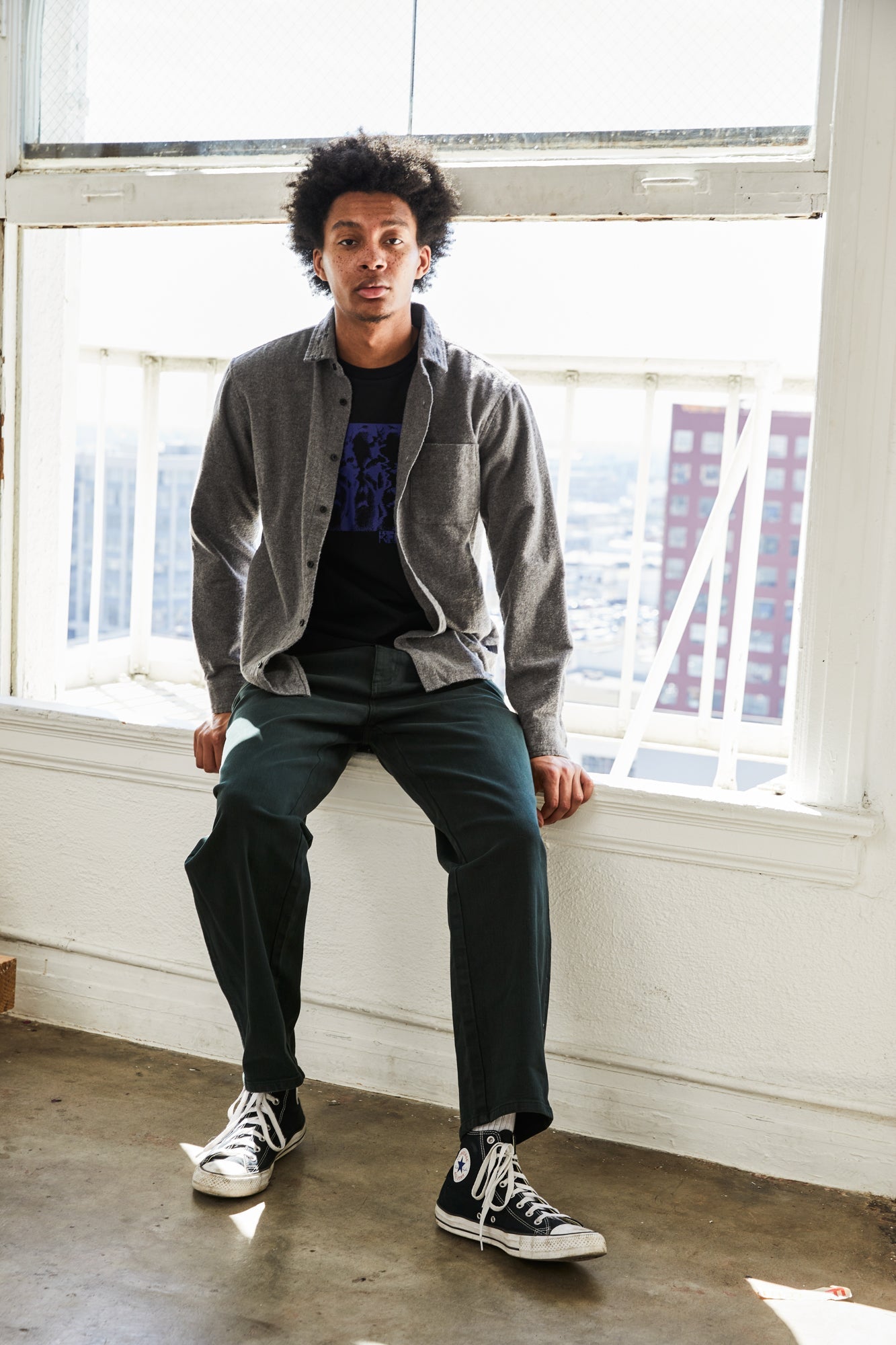 VIVIAN ALL PURPOSE LS SHIRT // GREY HEATHER