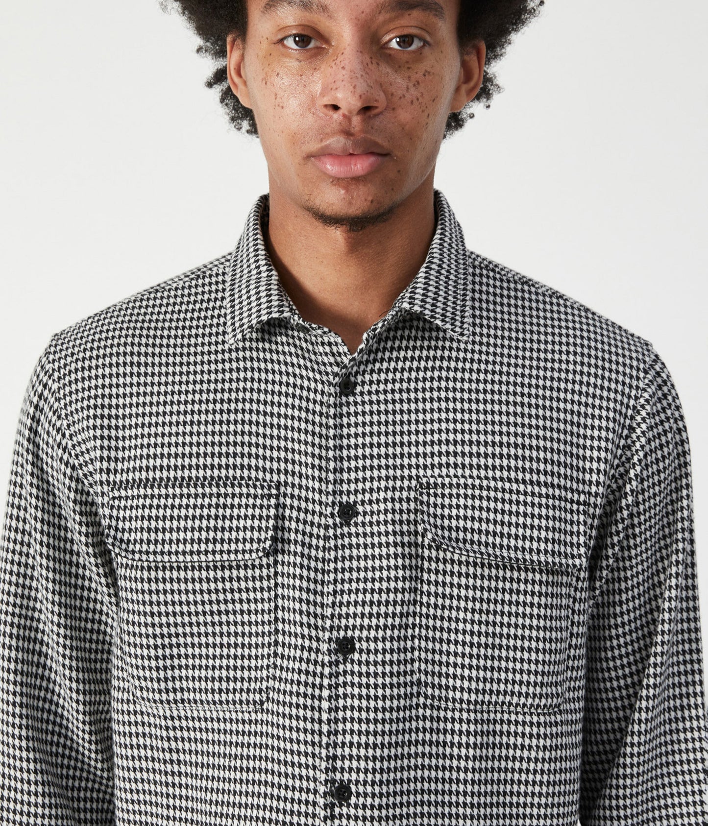 VT HOUNDSTOOTH LS SHIRT // BLACK