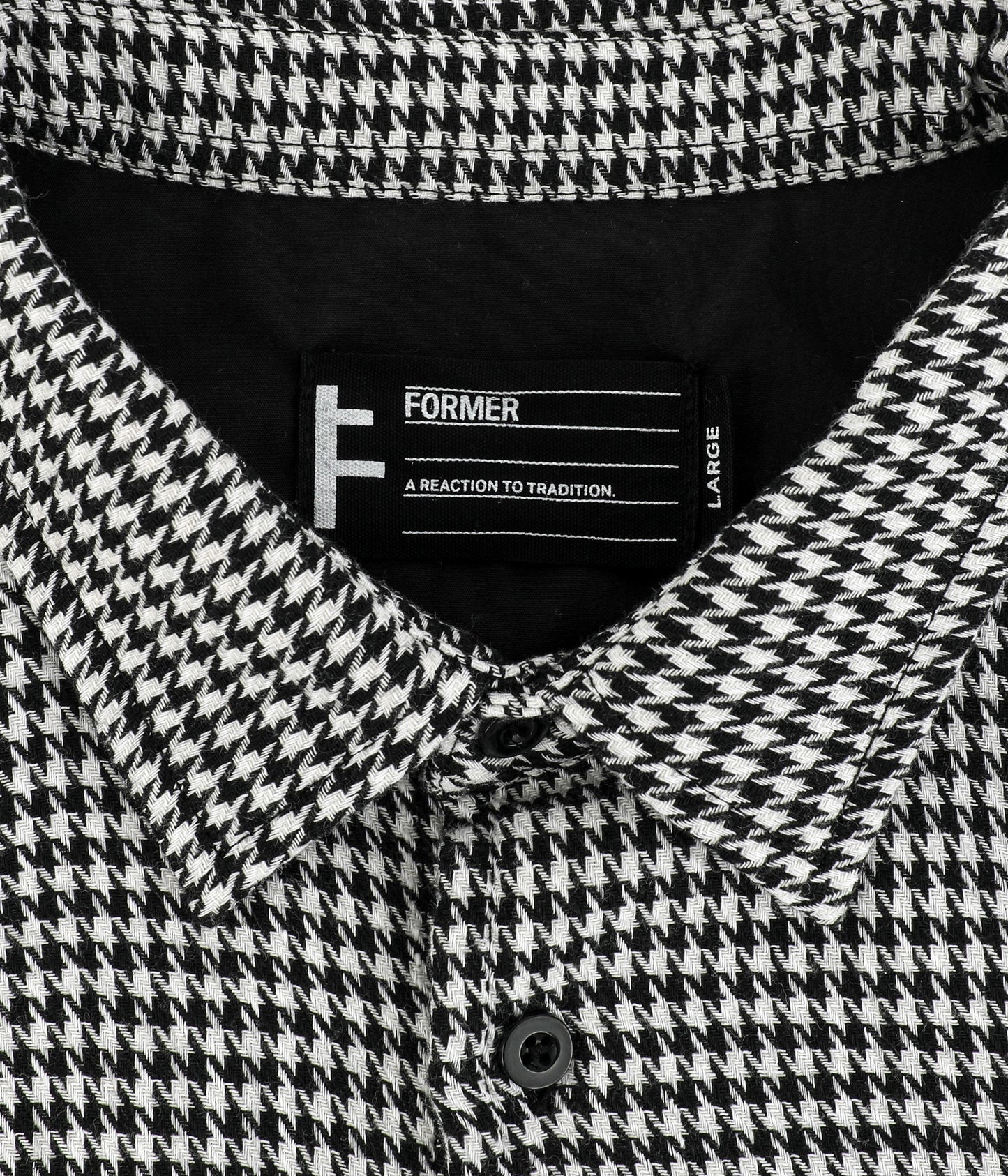 VT HOUNDSTOOTH LS SHIRT // BLACK