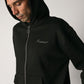 STILL LIFE ZIP HOOD // BLACK