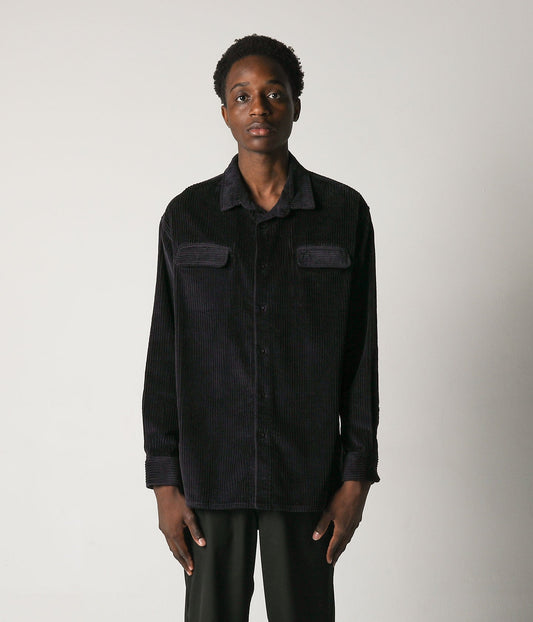 VIVIAN CORD LS SHIRT // NAVY