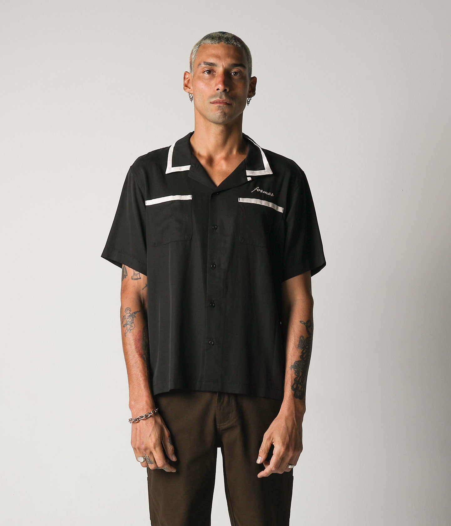 MARILYN FAINT SS SHIRT // BLACK OYSTER