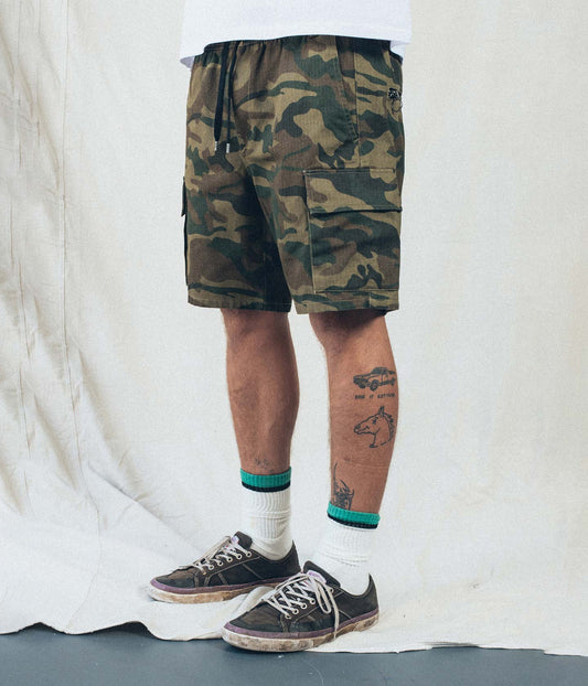 PRAYER CARGO WALKSHORT // WORN CAMO