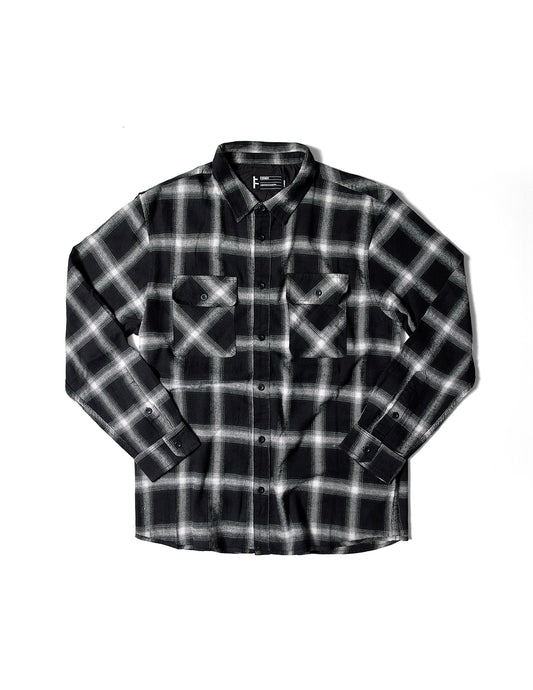 'Vivian Check L/S Shirt' Black
